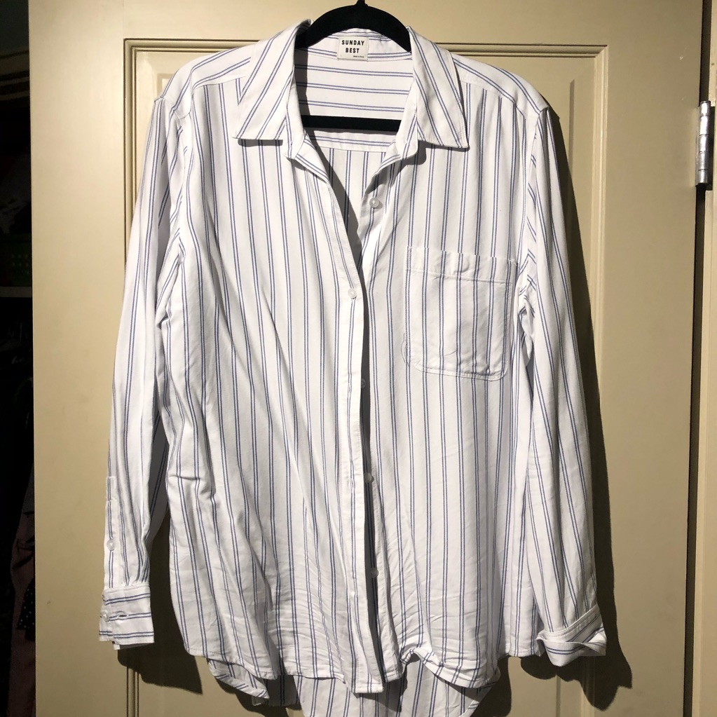 Aritzia Sunday Best Striped Button Down